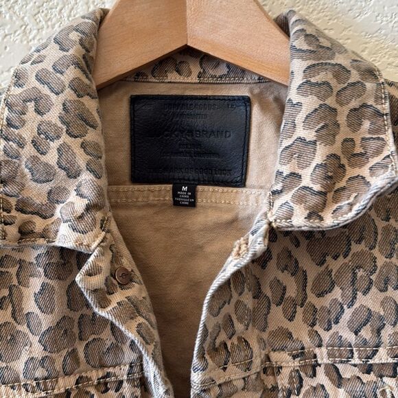 LUCKY BRAND LEOPARD TRUCKER JEAN JACKET NWT SIZE Medium - Picture 9 of 11